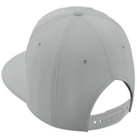 Daxton Classic Snapback Hat Custom A to Z Начални букви за варсит, светло сива шапка бяла черна буква o