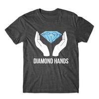 Тениска с диамантени ръце памук първокласен тройник