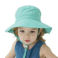Деца сладък плътна цветна кофа шапка uv защита слънчева кофа шапка на открито лято деца момиченце шапка ， ， синьо