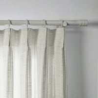 Chadmade полиестерно бельо щипка плисирана светлинна филтрираща завеса за спална хола за хол Прозорк, 52 x96
