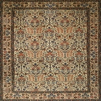 Ahgly Company вътрешен квадрат Традиционен метален златен персийски килими, 7 'квадрат