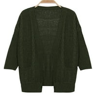 Bomotoo жени жилетка пуловер Отворено предно палто с дълъг ръкав outwear уютно яке есен зелено s
