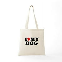 Cafepress - Сърце, моето куче тотална чанта - Естествено платно тотална чанта, платна чанта