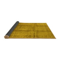 Ahgly Company Indoor Square Oriental Yellow Traditional Area Cugs, 4 'квадрат