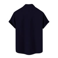 Tking модни мъжки ризи коледен стил отпечатани къси ръкав свободен бутон Небрежна риза риза горни ризи за мъже