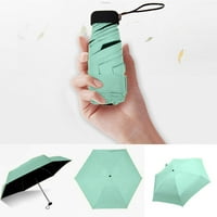 Помпотопс преносим плосък лек чадър за пътуване парасол сгъване на слънчев чадър мини чадър