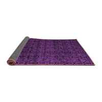 Ahgly Company Indoor Rectangle Oriental Purple Modern Area Rugs, 7 '9'