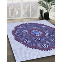 Ahgly Company вътрешен правоъгълник с шаблони с дълбоки периункълни лилави килими, 7 '9'