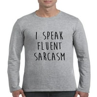 Мъжки тениски с дълъг ръкав - говоря свободно сарказъм