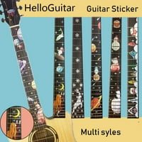 Нови красиви електрически китарни части музикални инструменти декорации fretboard стикер guitarra аксесоари ултра тънки стикери cross inlay decals 9
